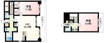 コリーヌ江坂の間取り