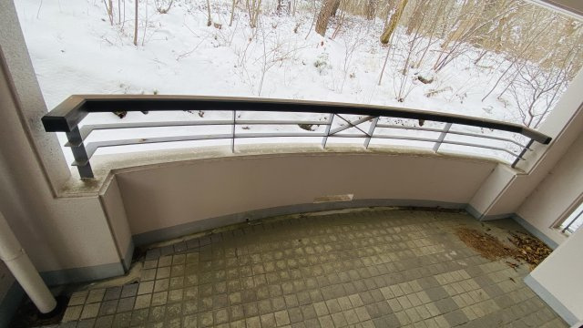 浅間ハイランドパーク プルミエールC棟1階 2LDK サウナ付きのバルコニー