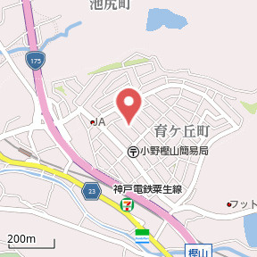 小野市育ヶ丘町　売土地の地図