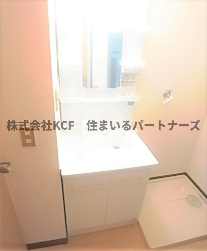 ちろりん村B棟の洗面所|脱衣スペースもあります