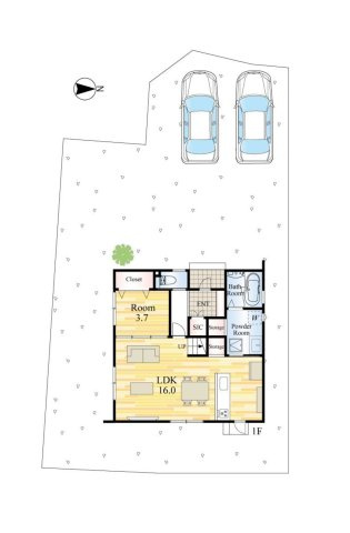菊池郡大津町室第1-3棟（4号棟）の区画図|配置図（4号棟）
