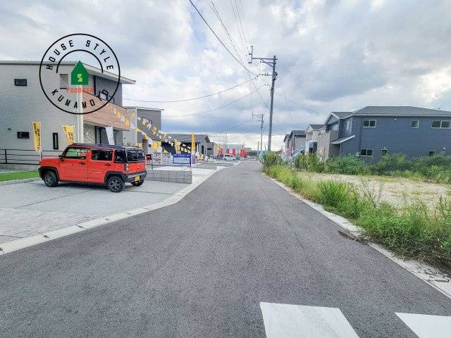 菊池郡大津町室第1-3棟（5号棟）の前面道路含む現地写真|前面道路です。