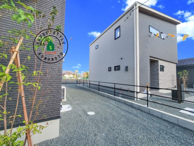 菊池郡大津町室第1-3棟（5号棟）の庭|お庭で自由な時間を過ごせます。