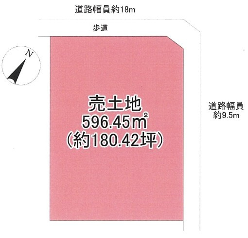 野洲市西河原　建築条件無し売土地の土地図