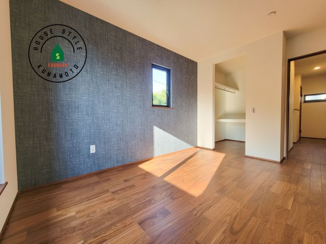 菊池郡大津町室第1-3棟（6号棟）の内観：施工例|主寝室には収納力に優れたクローゼットがありますので、お部屋もすっきり片付きます。