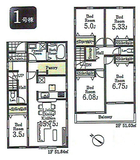 青梅市長淵３丁目　新築戸建全7棟の間取り