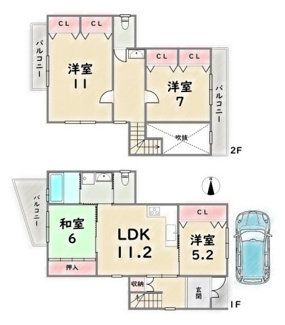 【間取り】 | 右京区梅津東構口町