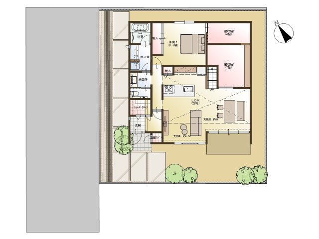 MH連島町鶴新田6号地の間取り
