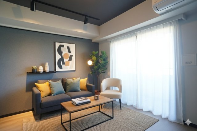 エスティメゾン亀戸の居間・リビング|落ち着いた色合いでおしゃれな空間☆