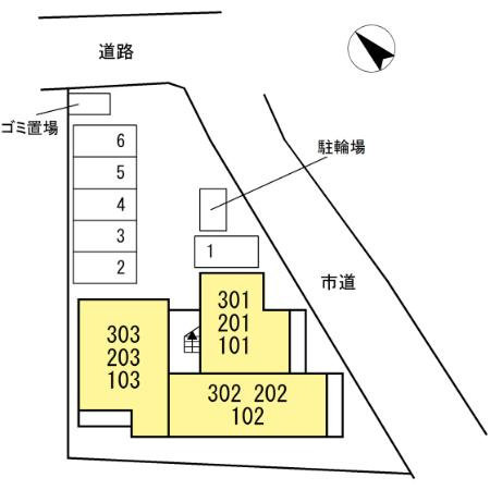 D-ROOM半道橋の区画図