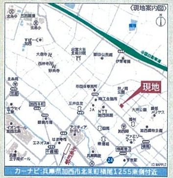 クレードルガーデン北条町横尾　第10　2号棟の地図|区画整理地域内