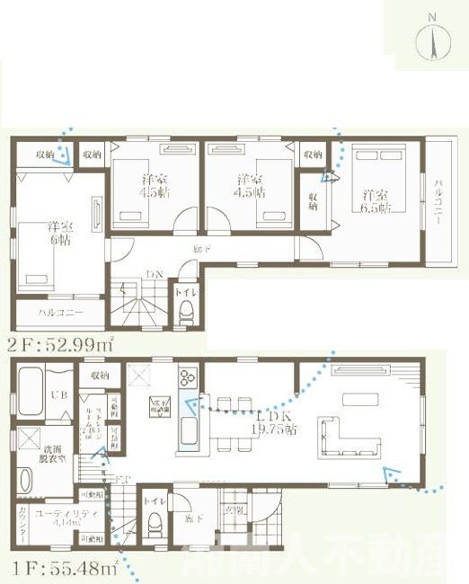 逗子市沼間５丁目１７－４新築戸建の間取り