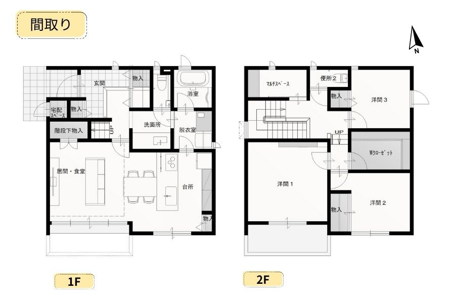 MH連島町西之浦3号棟の間取り