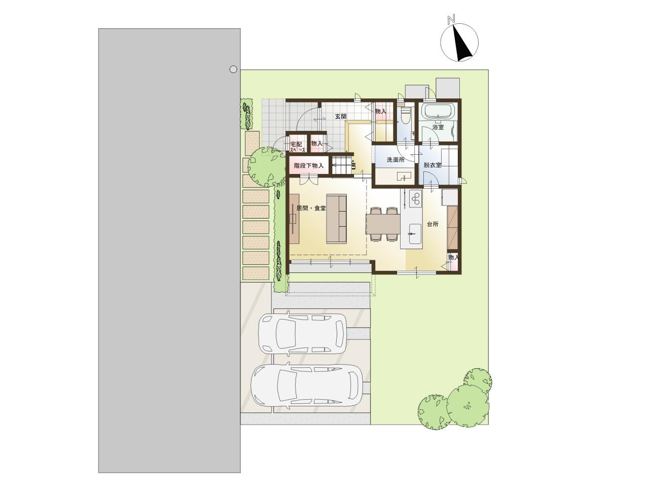 MH連島町西之浦3号棟の間取り
