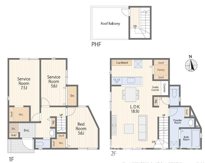 逗子市逗子４丁目６－１２新築戸建の間取り