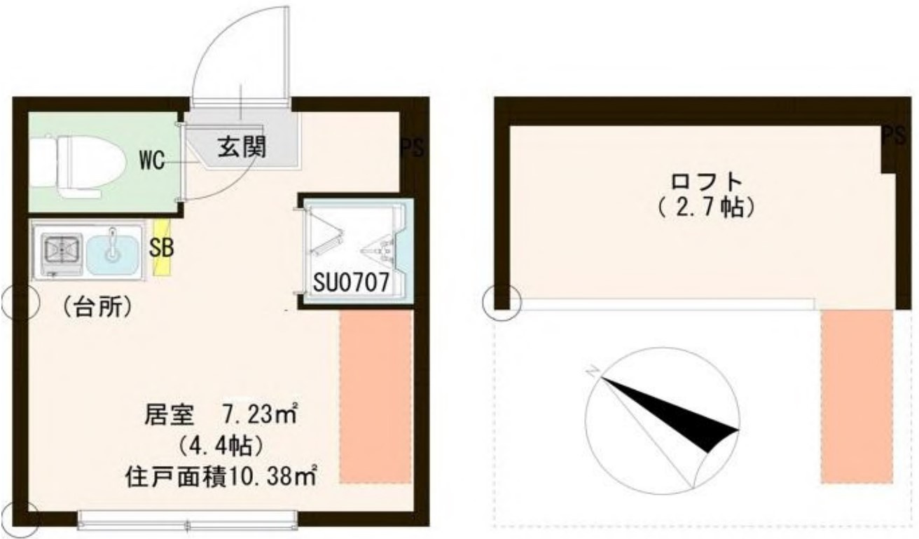 北区滝野川６丁目のアパートの間取り