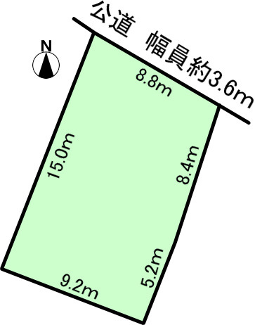 碧南市音羽町３丁目の土地図