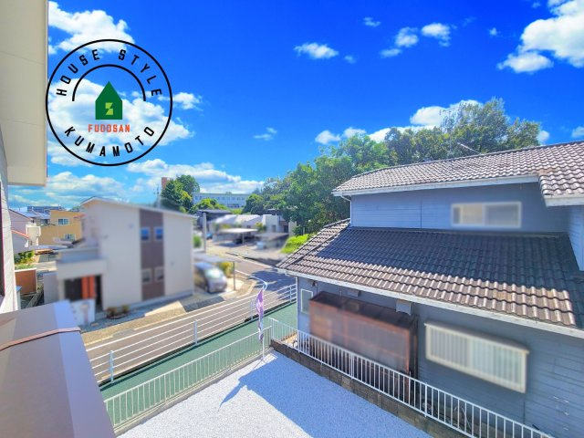 合志市幾久富第1-2棟（5号棟）の展望|窓から緑が見える物件も魅力的です。