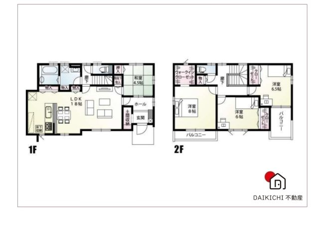 【間取り】 | 羽生市藤井上組　新築戸建　全4棟　2号棟