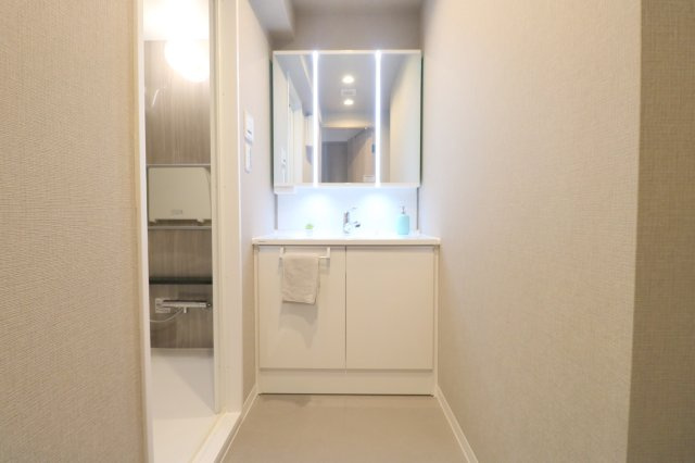 【洗面所】 | ライオンズマンション上福岡第3　（ふじみ野店） | 忙しいお母さんには大助かりな設備です。