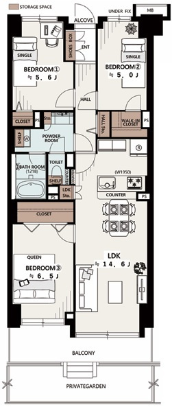中古マンション　グリーンパーク常盤平の画像