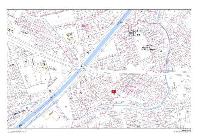 岩﨑月極駐車場の地図