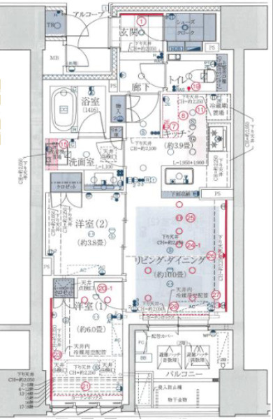 グランドメゾン北堀江レジデンス の間取り