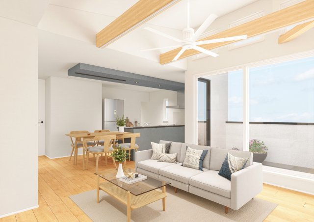 NATURAL EDGE― 松風台の静寂と美意識 ―の完成予想図|※リビングCGパース