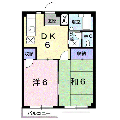エルデイム西本Ａの間取り