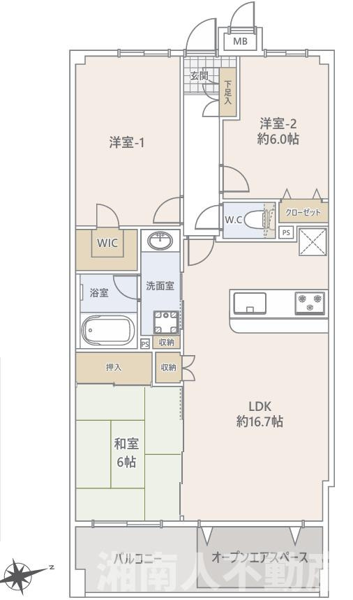 グランシティ湘南江ノ島の間取り
