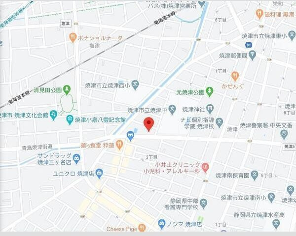 ジュネス焼津　Aの地図