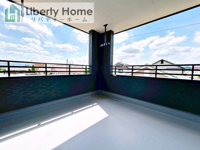 第1笠間市笠間　新築戸建　1号棟のバルコニー