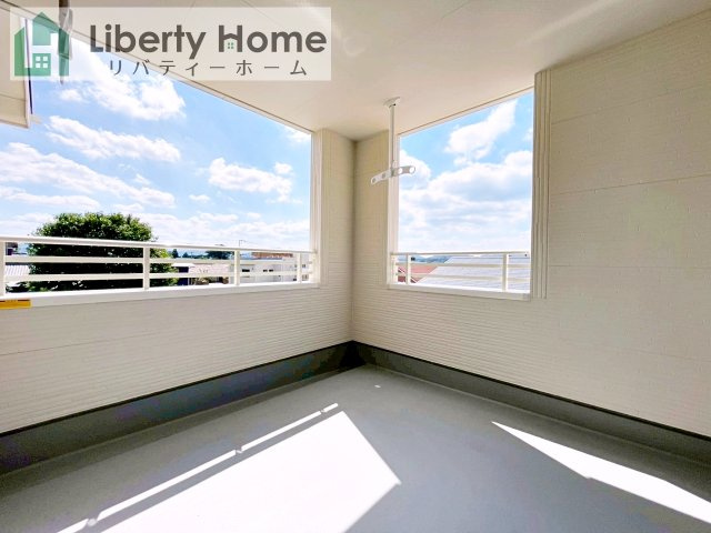 第1笠間市笠間　新築戸建　5号棟のバルコニー