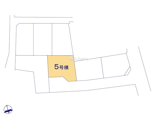 第1笠間市笠間　新築戸建　5号棟の区画図