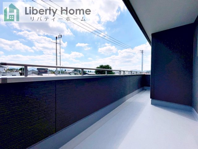 第1笠間市笠間　新築戸建　6号棟のバルコニー