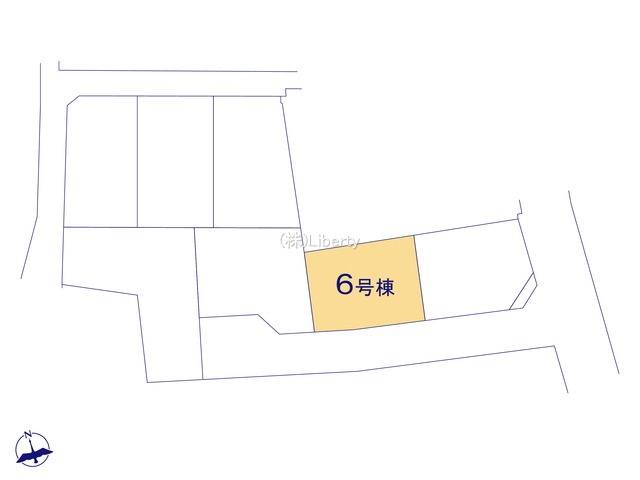 第1笠間市笠間　新築戸建　6号棟の区画図