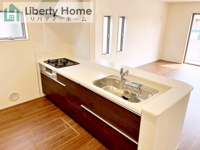 第1笠間市笠間　新築戸建　6号棟のキッチン