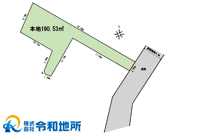 売地　茅ヶ崎市萩園の土地図