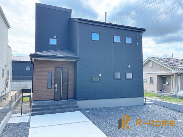 第1笠間市笠間　新築戸建て　1号棟の外観|建物完成いたしました！ご予約で『平日』や『夕方』などでもご見学可能です！