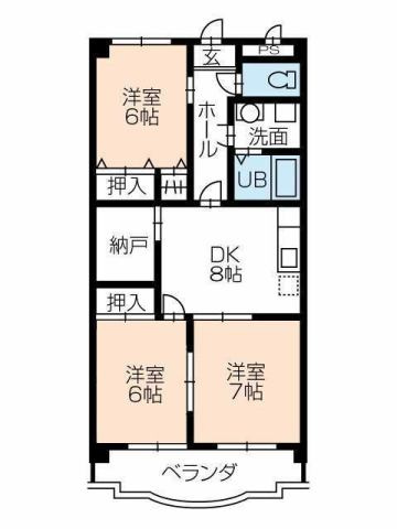 フリーダムコート 弐番館の間取り
