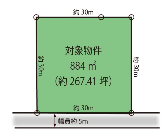 浅間ハイランドパークセキュリティーゲート近くの土地の土地図