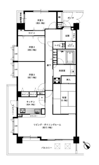 【間取り】 | コスモ稲田堤ガーデンフォルム