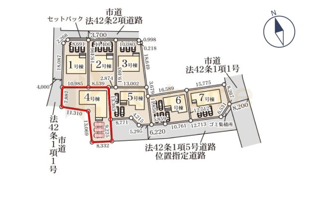 第1笠間市笠間　新築戸建て　4号棟の区画図|大きなお買い物だからこそ、メリット・デメリットを伝えさせて頂きます。
R-homeにお任せください♪