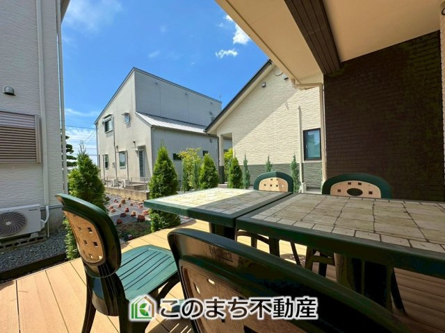 宇都宮市鶴田町　NordicStyleモデルハウスの展望|ご自宅でオープンカフェ♪大きなウッドデッキで安らぎの時間をお過ごしください☆