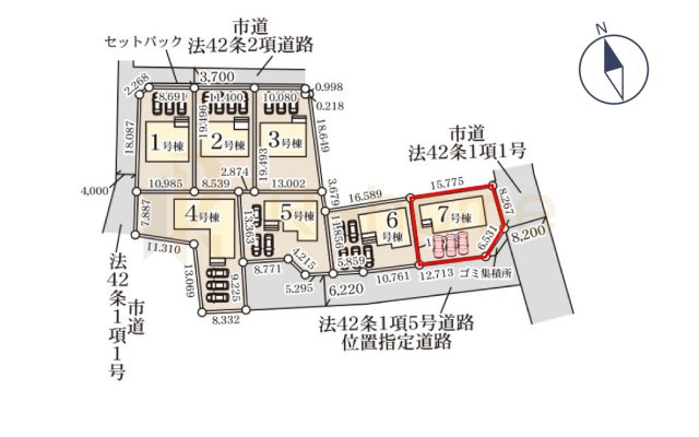 第1笠間市笠間　新築戸建て　7号棟の区画図|大きなお買い物だからこそ、メリット・デメリットを伝えさせて頂きます。
R-homeにお任せください♪