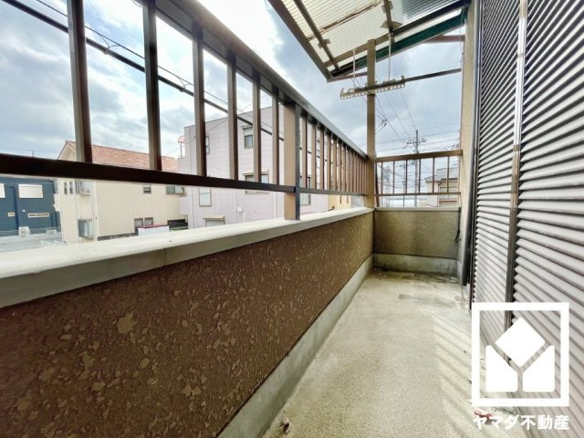宇治市小倉町新田島のバルコニー