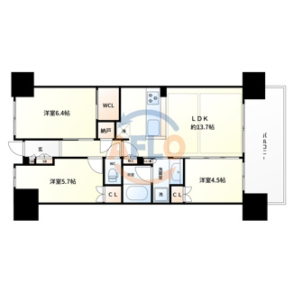 【間取り】 | シティテラス神崎川駅前 | シティテラス神崎川駅前　間取り