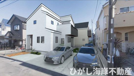 藤沢市辻堂3丁目　新築戸建　全2棟の外観パース|イメージパスですので実際のものと多少異なります
  
