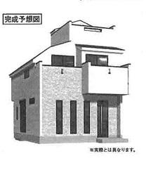 藤沢市辻堂５丁目　新築戸建　全２棟の外観パース|イメージパスですので実際のものと多少異なります。