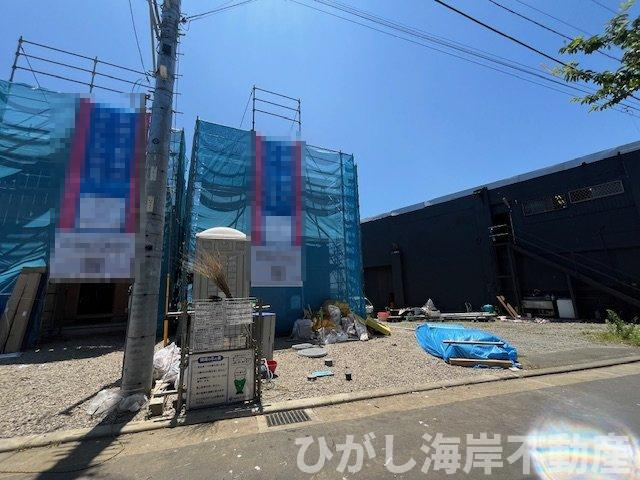 茅ヶ崎市行谷　新築戸建　全3棟の外観|6月22日撮影　建築中　現地外観